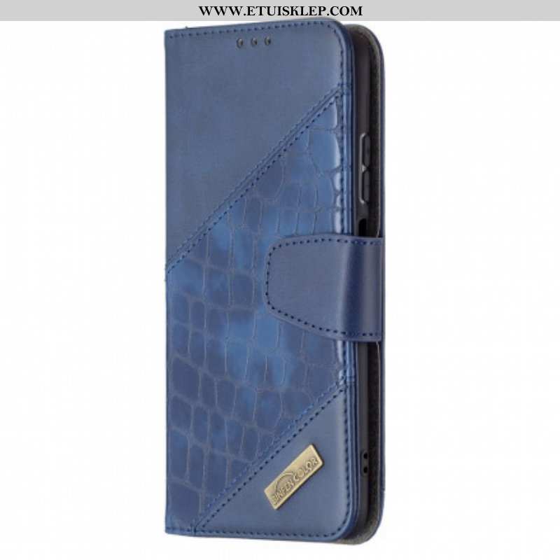 Etui Folio do Xiaomi Redmi Note 10 / 10S Klasyczny Efekt Skóry Krokodyla